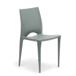Crescent Resin Stacking Chair - Dark Grey