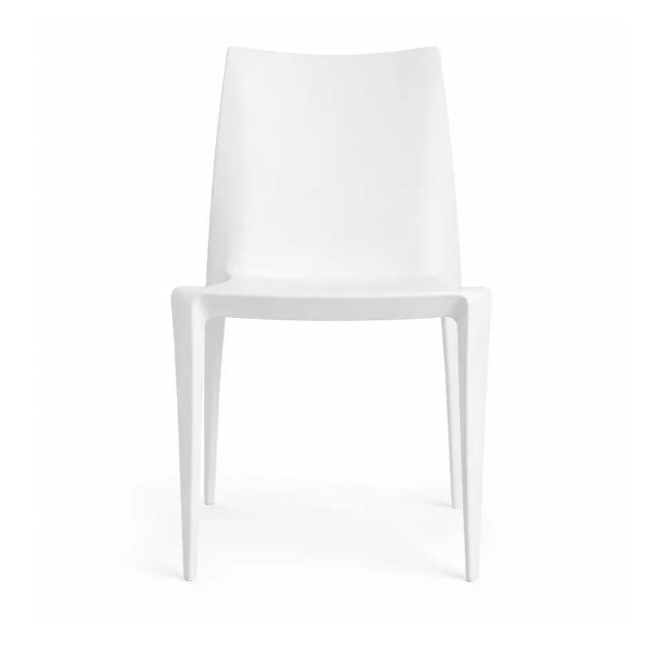 Crescent Resin Stacking Chair - White