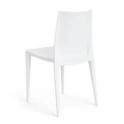 Crescent Resin Stacking Chair - White