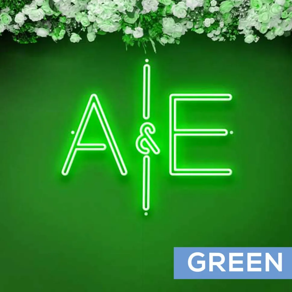 Custom Neon Sign Your Initials in Monogram - Choose your Size and Color!