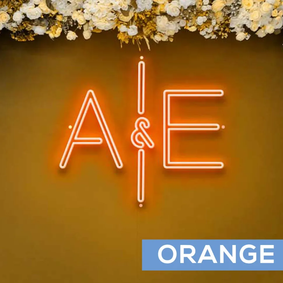 Custom Neon Sign Your Initials in Monogram - Choose your Size and Color!