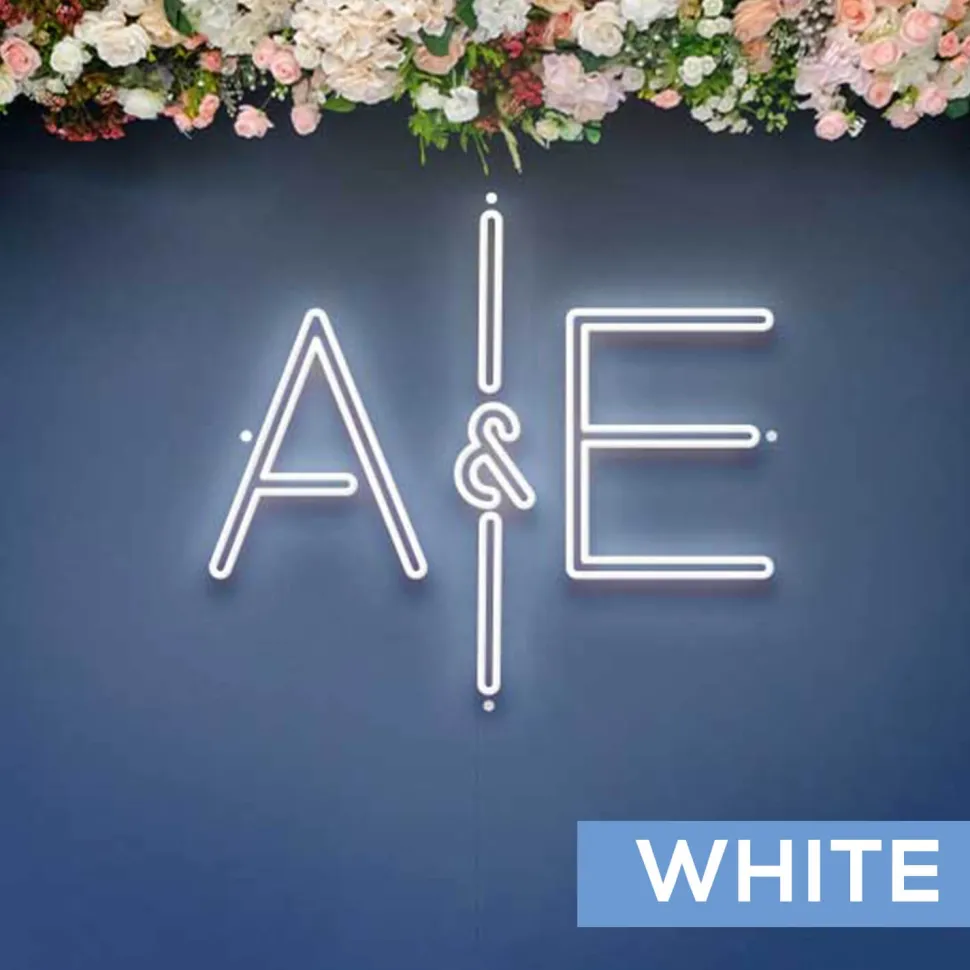 Custom Neon Sign Your Initials in Monogram - Choose your Size and Color!