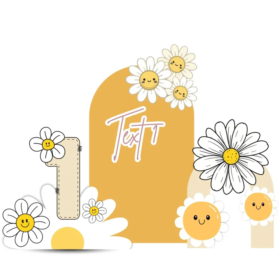 Daisy Sunshine Foam Core Birthday Backdrop Kit by PopScene™