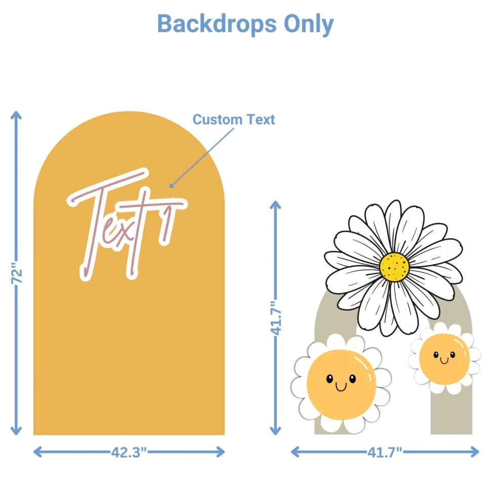 Daisy Sunshine Foam Core Birthday Backdrop Kit by PopScene™
