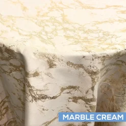 Dazzle Tablecloth by Eastern Mills - Marble Cream - Many Size Options