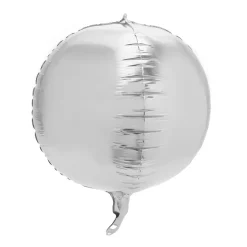 Decostar™ 8" 4D Sphere Mylar Balloon 24pc/bag - Silver
