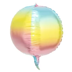 Decostar™ 8" 4D Sphere Mylar Balloon 24pc/bag - Multicolor