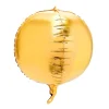 Decostar™ 8" 4D Sphere Mylar Balloon 24pc/bag - Gold