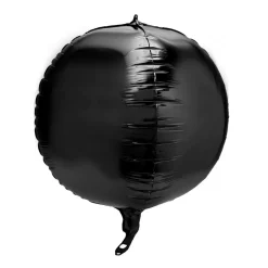 Decostar™ 16" 4D Sphere Mylar Balloon 24pc/bag - Black