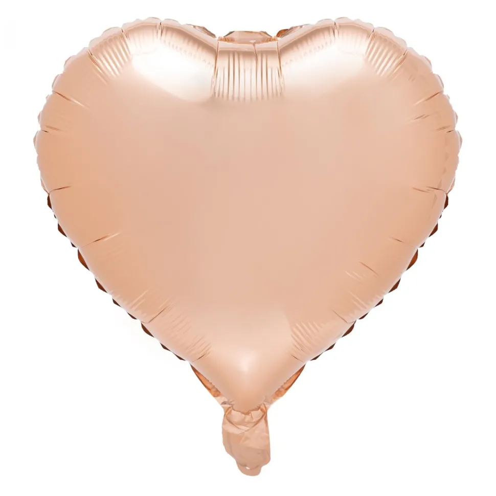Decostar™ 18" Heart Mylar Balloon 24pc/bag - Rose Gold
