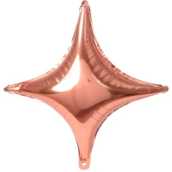 Decostar™ 23" Quadrangle Star Mylar Balloon 3pc/bag - Rose Gold