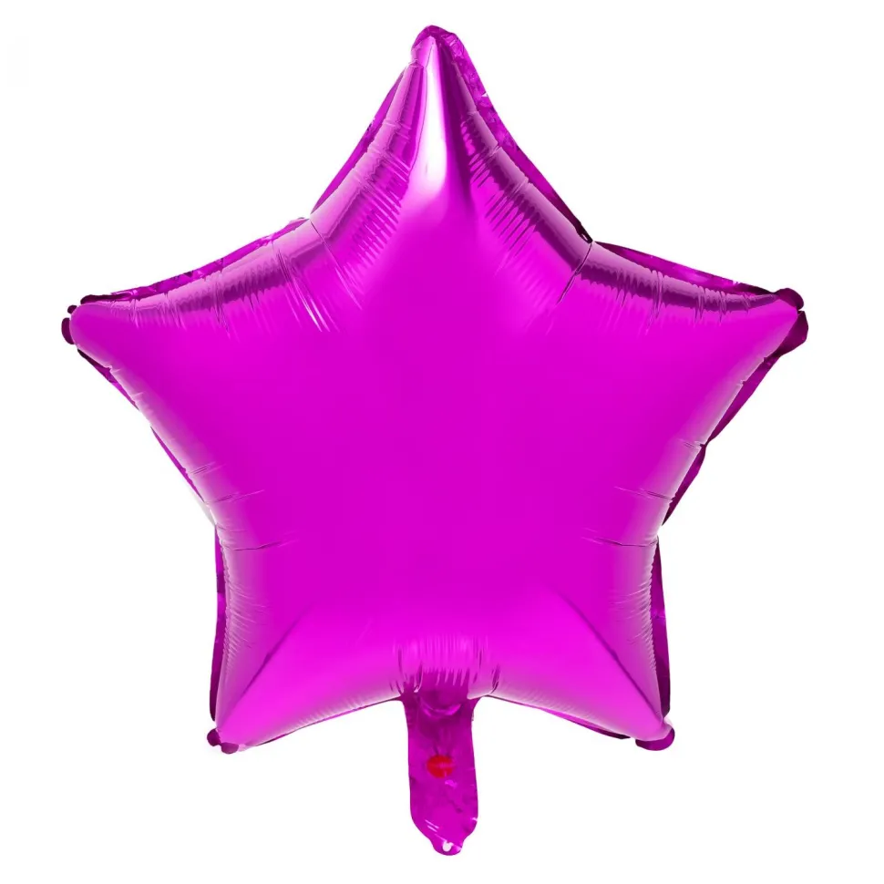 Decostar™ 18" Star Mylar Balloon 24pc/bag - Fucshia