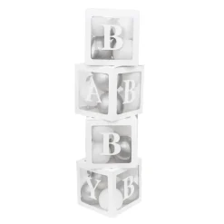 Decostar™ Baby Shower Balloon Box Kit - Silver