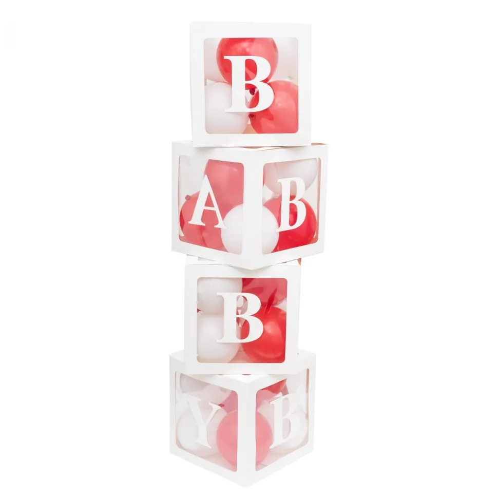 Decostar™ Baby Shower Balloon Box Kit - Red