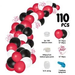 Decostar™ Balloon Garland Set 16ft - Red
