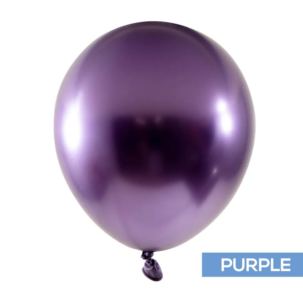 Decostar™ Chrome Latex Balloon 5" 50pc/bag - Purple