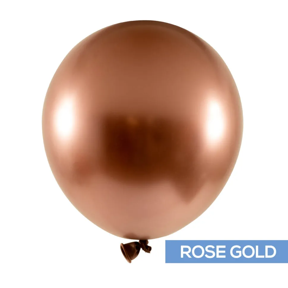 Decostar™ Chrome Latex Balloon 5" 50pc/bag - Rose Gold