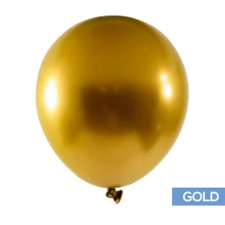 Decostar™ Chrome Latex Balloon 5" 50pc/bag - Gold