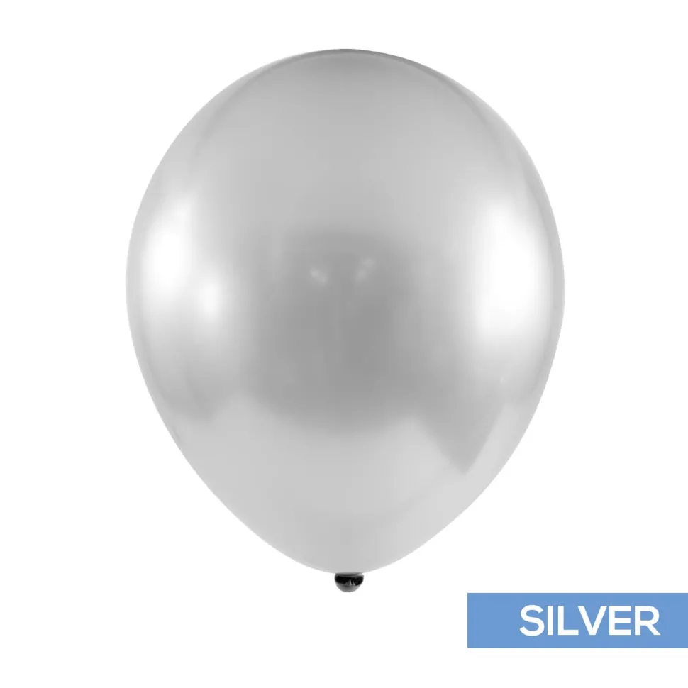 Decostar™ Chrome Latex Balloon 12" 50pc/bag - Silver