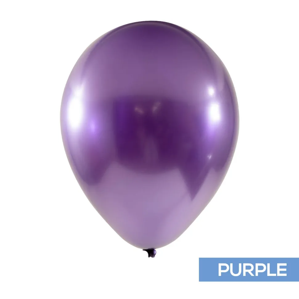 Decostar™ Chrome Latex Balloon 10" 50pc/bag - Purple