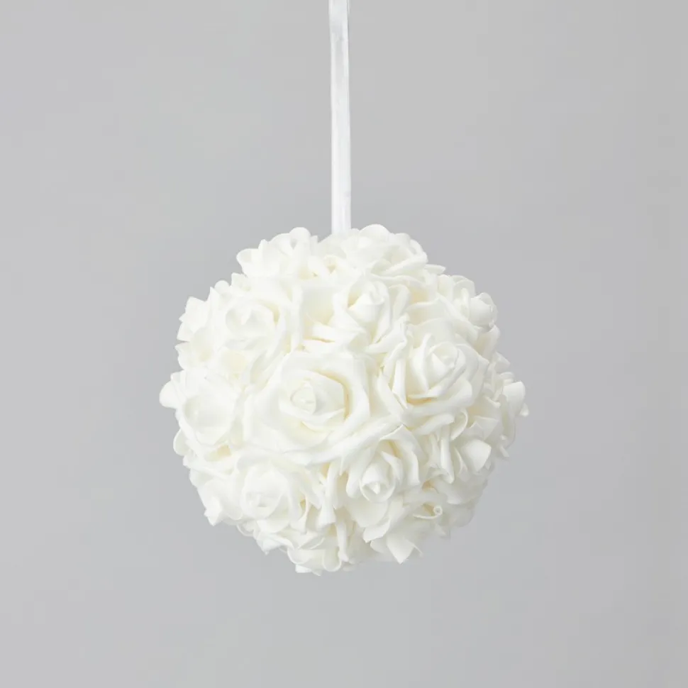 Decostar™ Foam Rose Ball 6½" - 12 Pieces - White