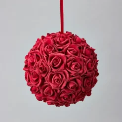 Decostar™ Foam Rose Ball 10" - Red