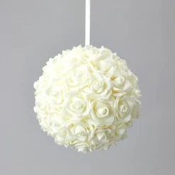 Decostar™ Foam Rose Ball 10" - Ivory