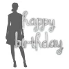 Decostar™ "HAPPY BIRTHDAY" Balloon - Silver