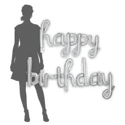 Decostar™ "HAPPY BIRTHDAY" Balloon - Silver