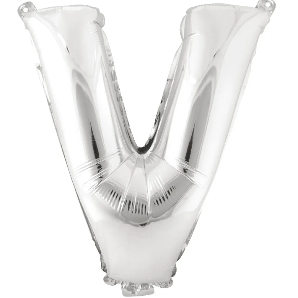 Decostar™ Letter Mylar Foil Balloon 16" - "V"