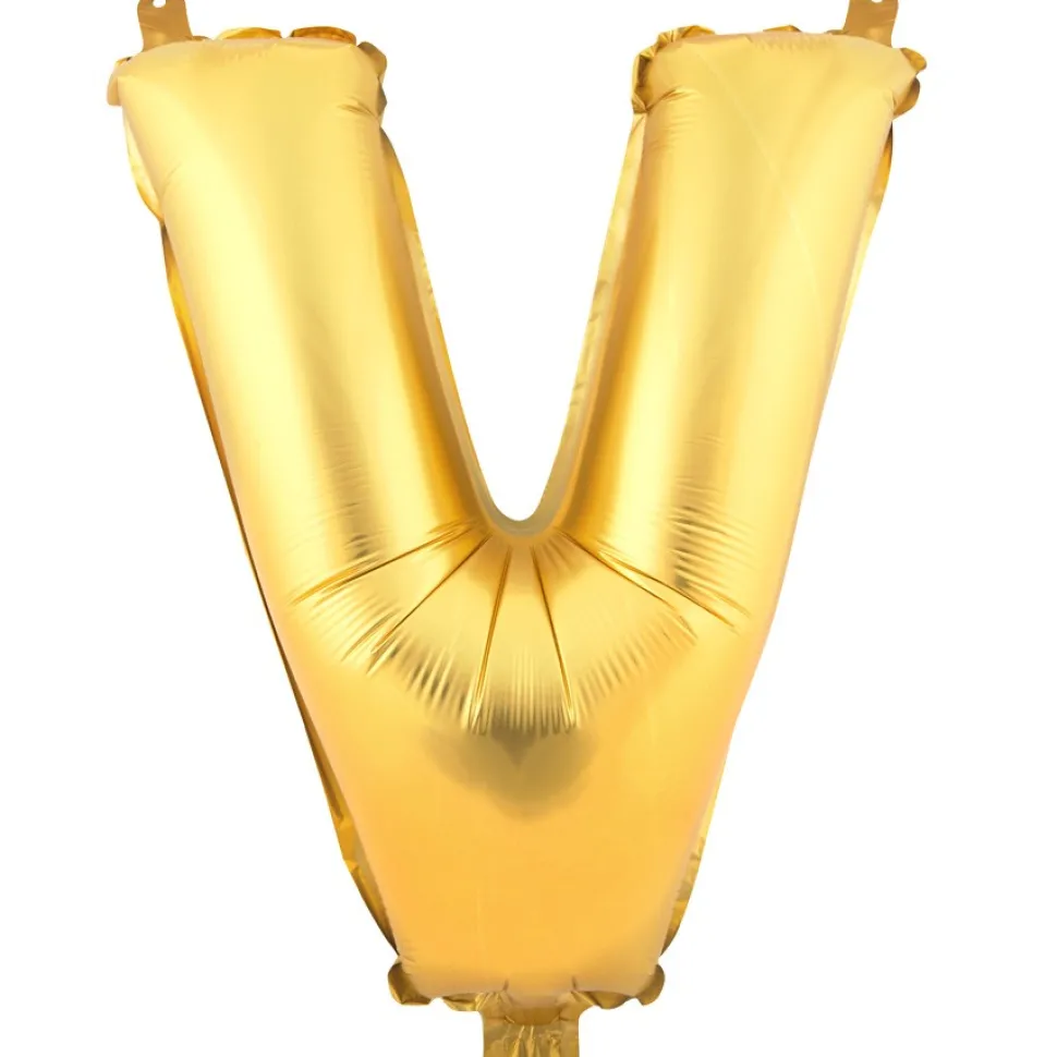 Decostar™ Letter Mylar Foil Balloon 16" - "V"