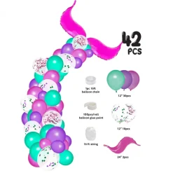Decostar™ Mermaid Theme Balloon Garland Set - Fuchsia