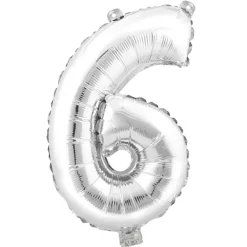 Decostar™ Number Mylar Foil Balloon 16" - "6"