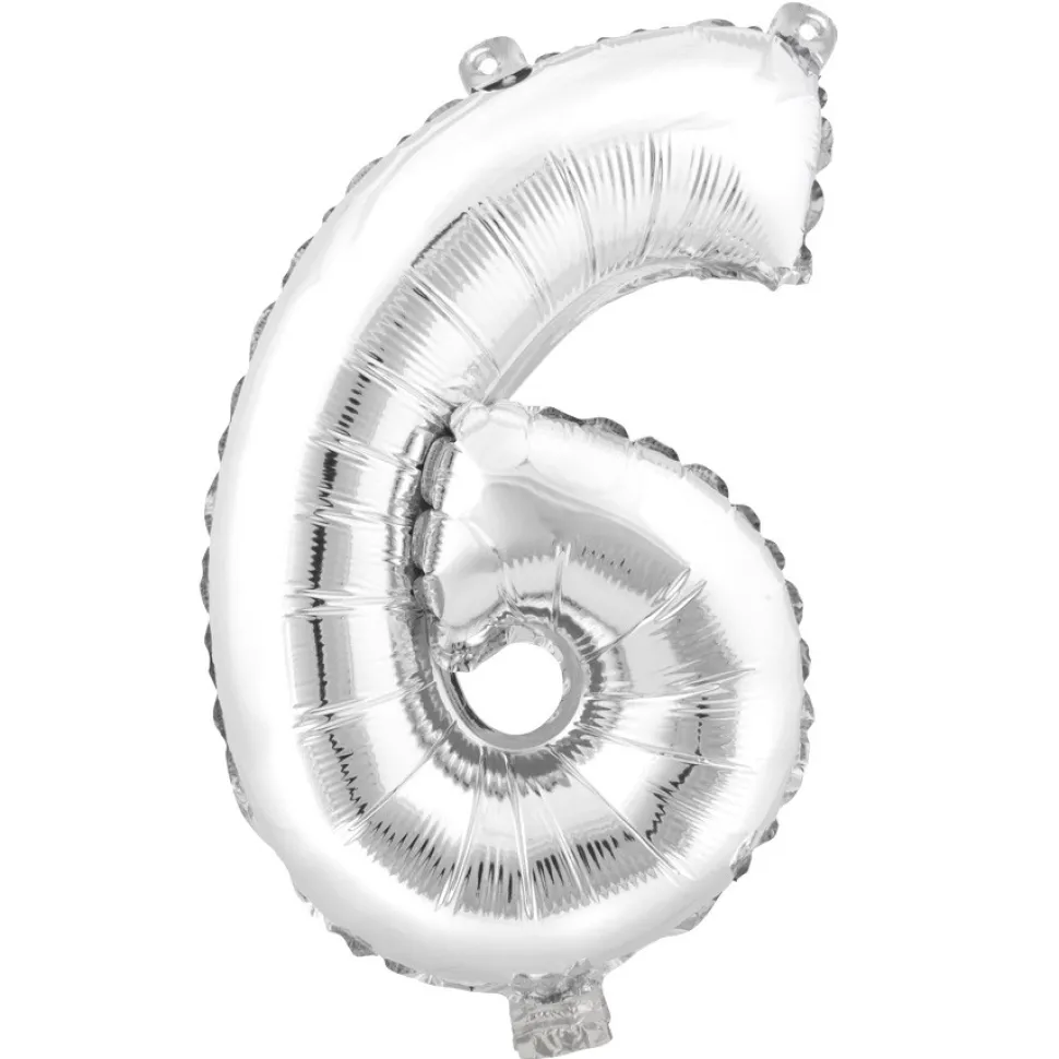 Decostar™ Number Mylar Foil Balloon 16" - "6"
