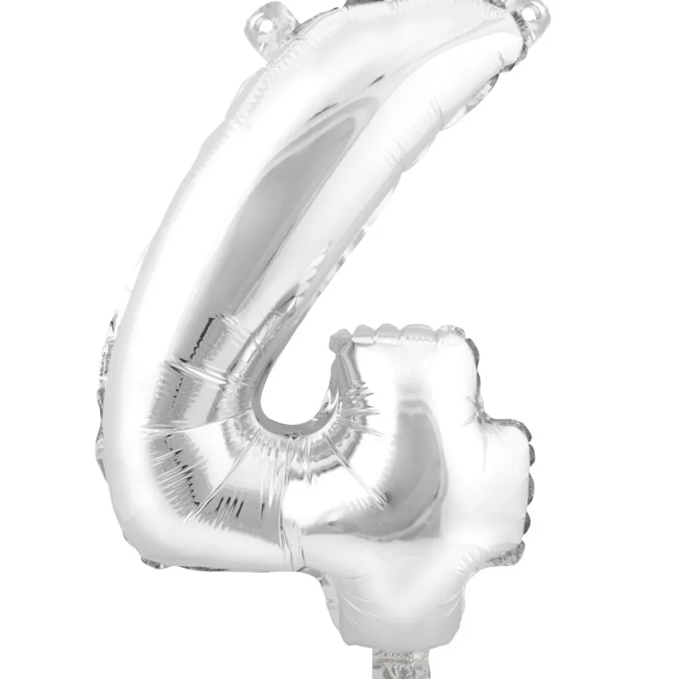 Decostar™ Number Mylar Foil Balloon 16" - "4"