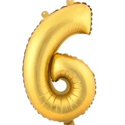 Decostar™ Number Mylar Foil Balloon 16" - "6"