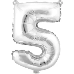 Decostar™ Number Mylar Foil Balloon 16" - "5"