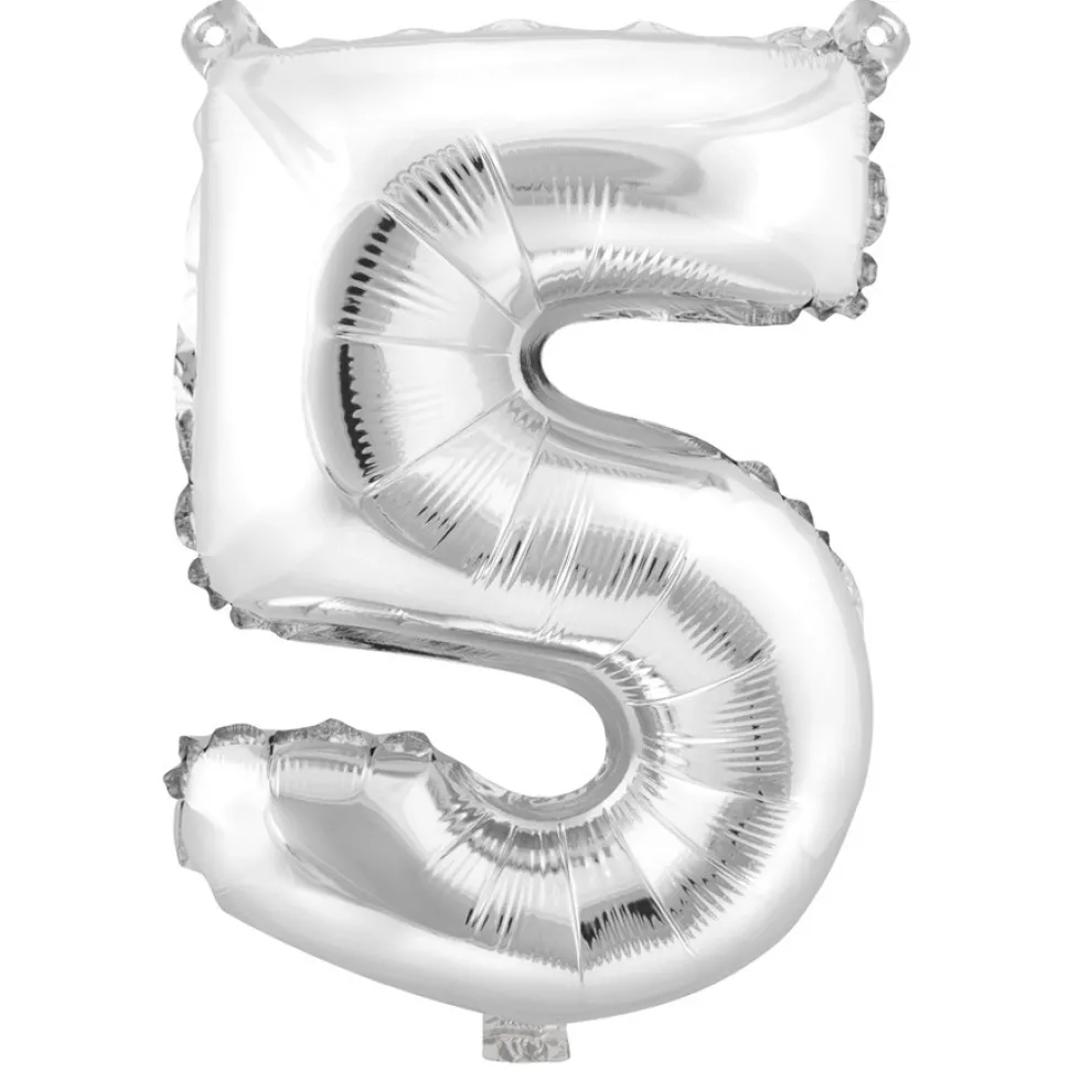 Decostar™ Number Mylar Foil Balloon 16" - "5"