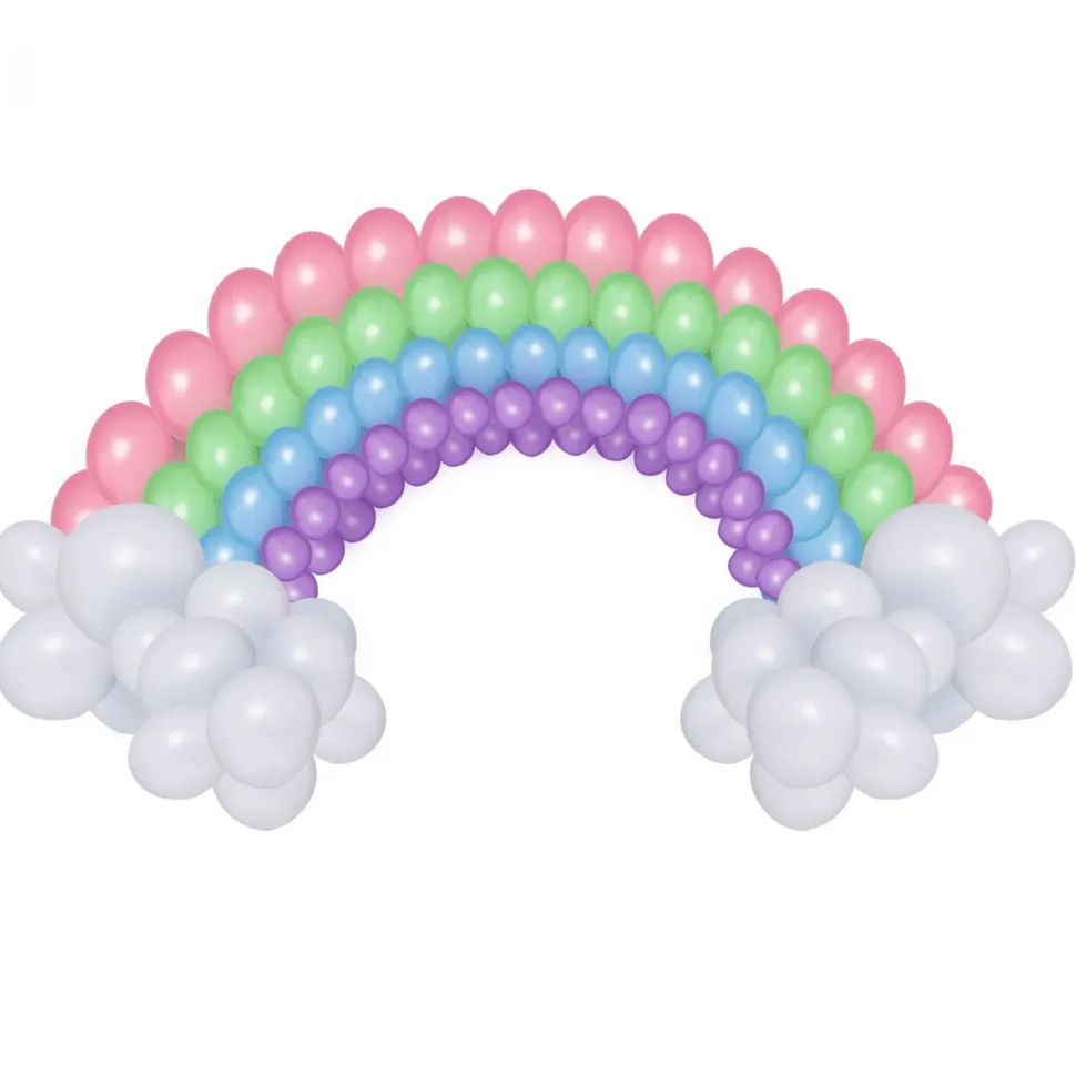 Decostar™ Rainbow Balloon Garland Set 16ft