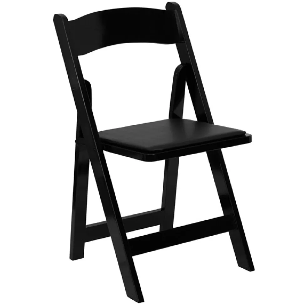 DecoStar™ Replacement Cushion for Firmfold™ Wood Folding Chair - Black