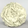 Decostar™ Rose Silk Flower Pomander Kissing Ball 10" - Ivory