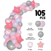 Decostar™ Star Theme Balloon Garland Set 16ft - Pink & Silver