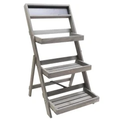 Decostar™ 3-Tier Wood Ladder Plant Stand With Blackboard 30½"