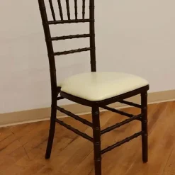 DecoStar™ Wood-Backed Vinyl Cushion for Chiavari EnvyChair™ - Ivory