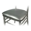 DecoStar™ Wood-Backed Vinyl Cushion for Chiavari EnvyChair™ - Silver