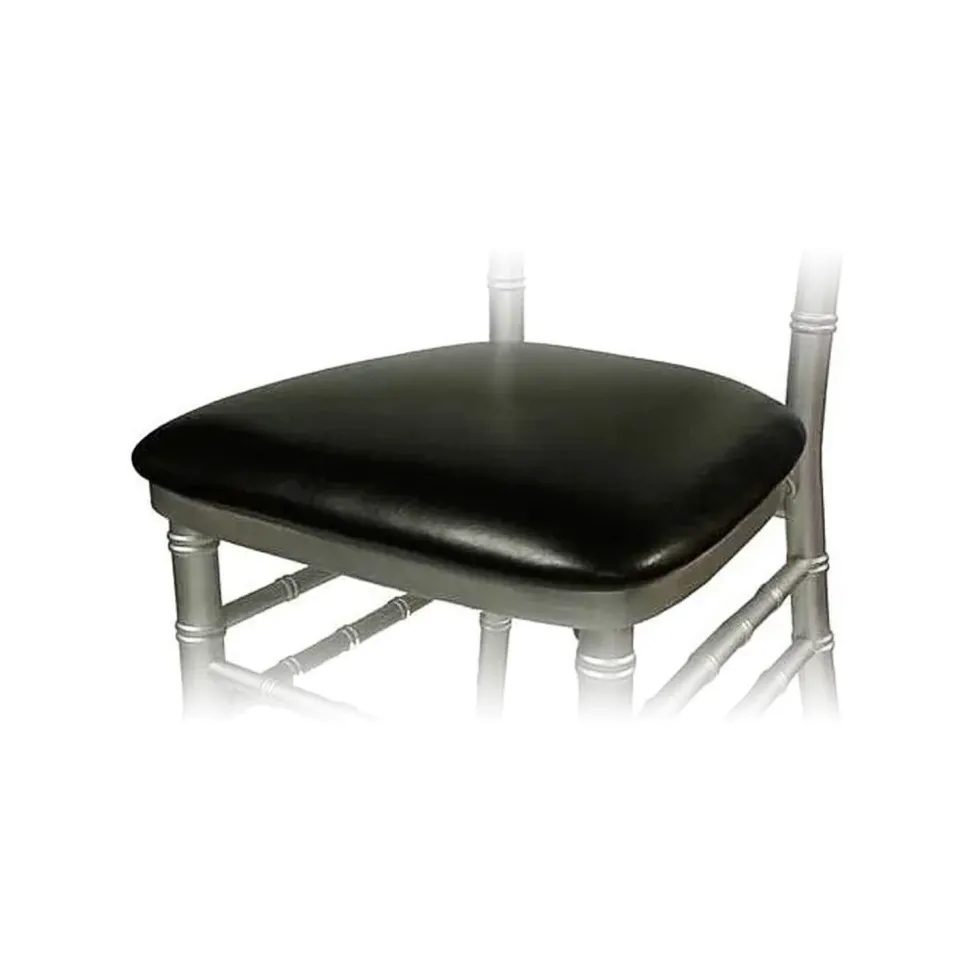DecoStar™ Wood-Backed Vinyl Cushion for Chiavari EnvyChair™ - Black