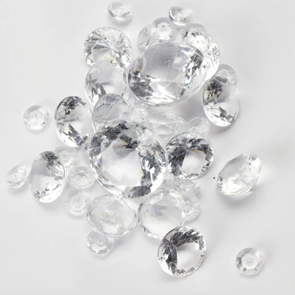 Decostar™ Acrylic Crystal Round Diamonds Assorted - 12 Bags