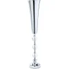 Decostar™ Aluminum Centerpiece with Three Crystals 30¼" - Silver