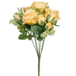 Decostar™ Artificial Deluxe Rose Bouquet - Ivory/Pink
