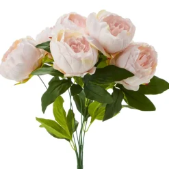 Decostar™ Artificial English Rose Bunch 18½" Ivory/Pink